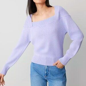 Ann Taylor Lavender Envelope Neck Sweater NWT XS